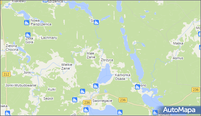 mapa Zbrzyca, Zbrzyca na mapie Targeo