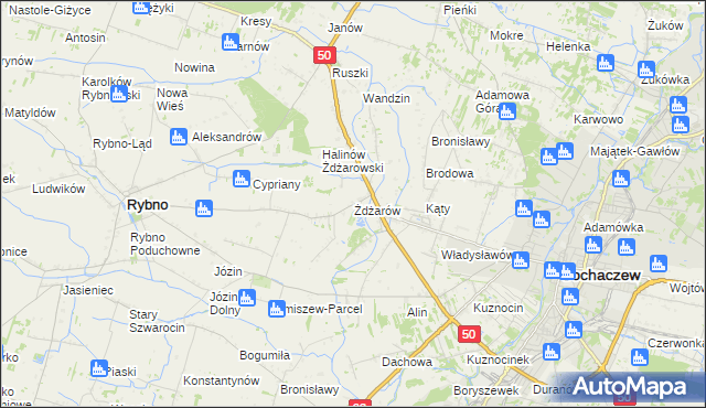 mapa Żdżarów, Żdżarów na mapie Targeo