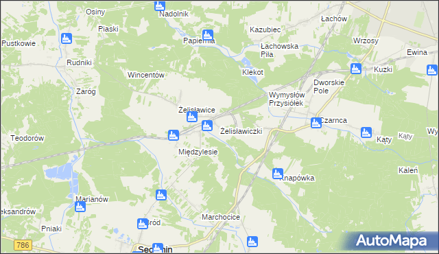 mapa Żelisławiczki, Żelisławiczki na mapie Targeo