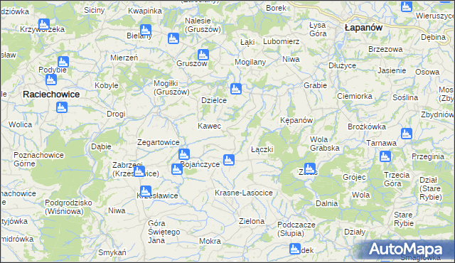 mapa Żerosławice, Żerosławice na mapie Targeo