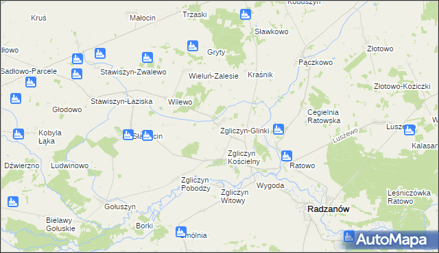mapa Zgliczyn-Glinki, Zgliczyn-Glinki na mapie Targeo