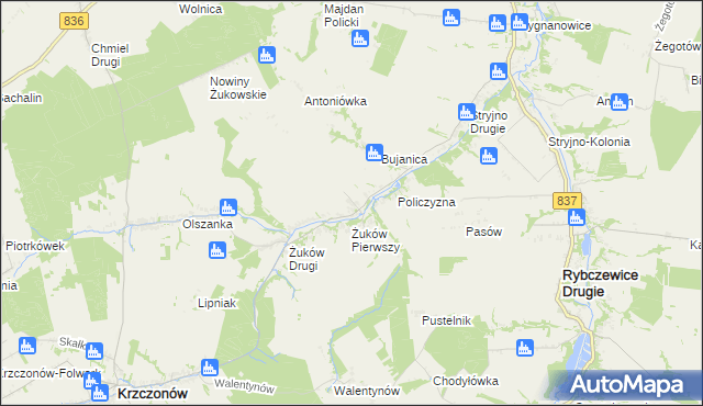 mapa Żuków-Kolonia, Żuków-Kolonia na mapie Targeo