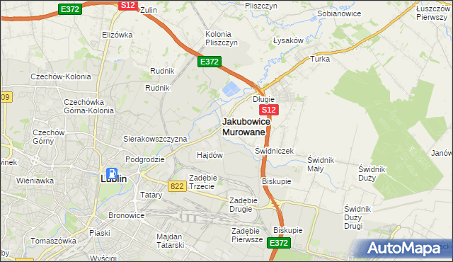 mapa Wólka powiat lubelski, Wólka powiat lubelski na mapie Targeo