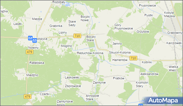 mapa Babiniec gmina Szadek, Babiniec gmina Szadek na mapie Targeo