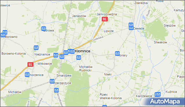 mapa Bartkowice, Bartkowice na mapie Targeo