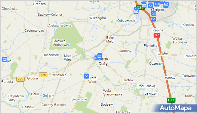 mapa Belsk Duży, Belsk Duży na mapie Targeo