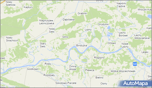 mapa Bindużka, Bindużka na mapie Targeo