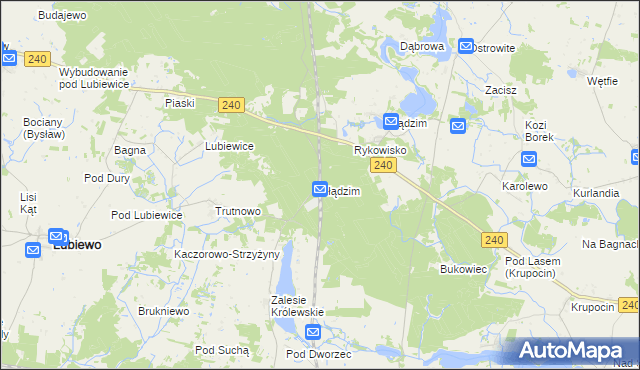 mapa Błądzim gmina Cekcyn, Błądzim gmina Cekcyn na mapie Targeo