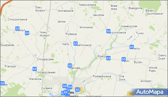 mapa Błażejewice, Błażejewice na mapie Targeo