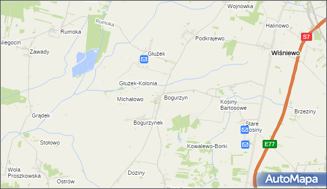 mapa Bogurzyn, Bogurzyn na mapie Targeo
