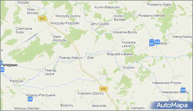 mapa Bogusze Stare, Bogusze Stare na mapie Targeo