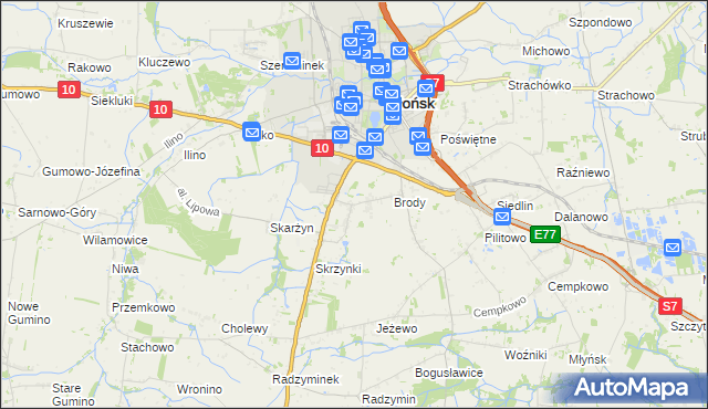 mapa Bońki, Bońki na mapie Targeo