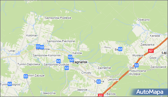 mapa Borowa Góra gmina Zagnańsk, Borowa Góra gmina Zagnańsk na mapie Targeo