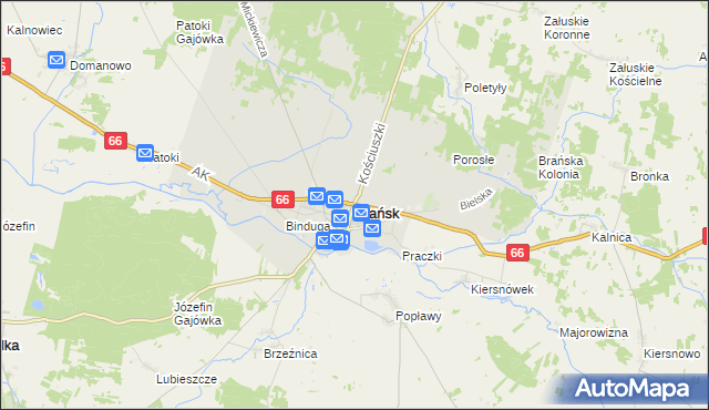 mapa Brańsk, Brańsk na mapie Targeo