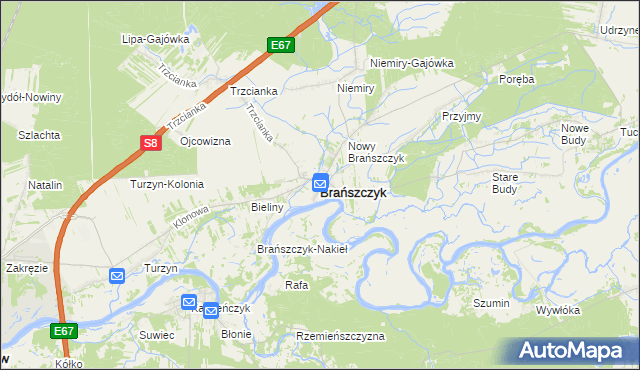 mapa Brańszczyk, Brańszczyk na mapie Targeo