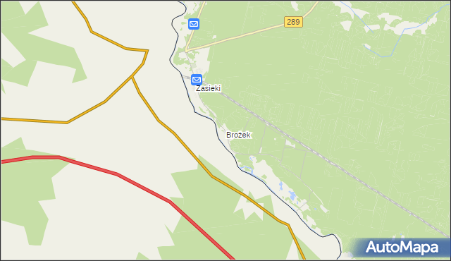 mapa Brożek, Brożek na mapie Targeo