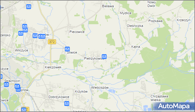 mapa Brzezia Łąka, Brzezia Łąka na mapie Targeo