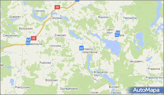 mapa Brzeźno Szlacheckie, Brzeźno Szlacheckie na mapie Targeo