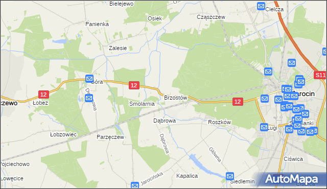 mapa Brzostów, Brzostów na mapie Targeo