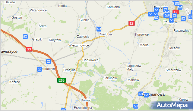 mapa Bukwica gmina Żukowice, Bukwica gmina Żukowice na mapie Targeo