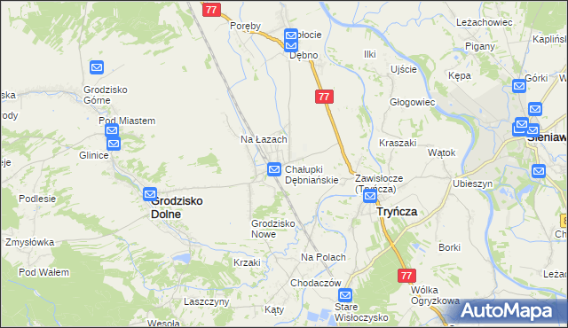 mapa Chałupki Dębniańskie, Chałupki Dębniańskie na mapie Targeo