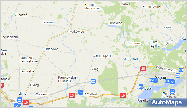 mapa Chodorążek, Chodorążek na mapie Targeo