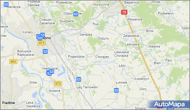 mapa Chorążec, Chorążec na mapie Targeo