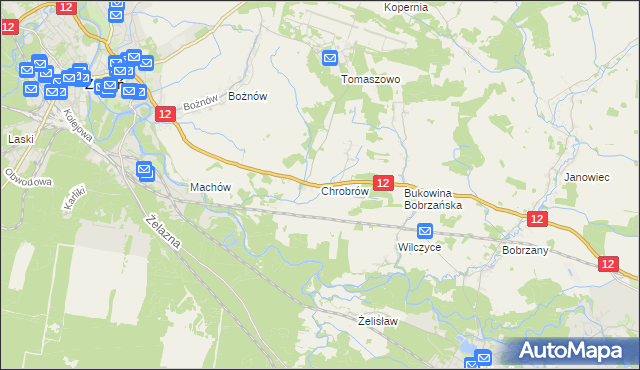 mapa Chrobrów, Chrobrów na mapie Targeo