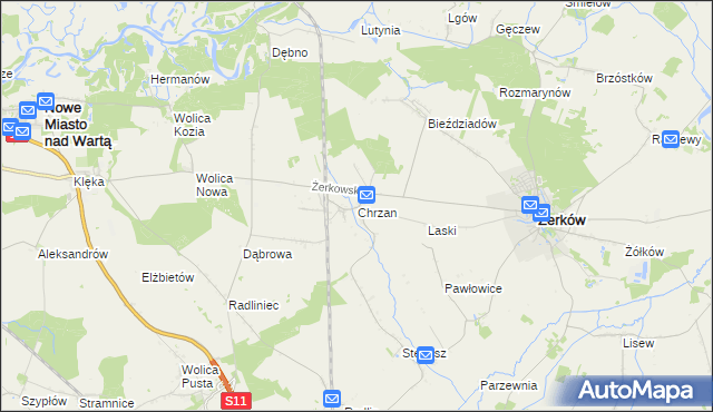mapa Chrzan, Chrzan na mapie Targeo