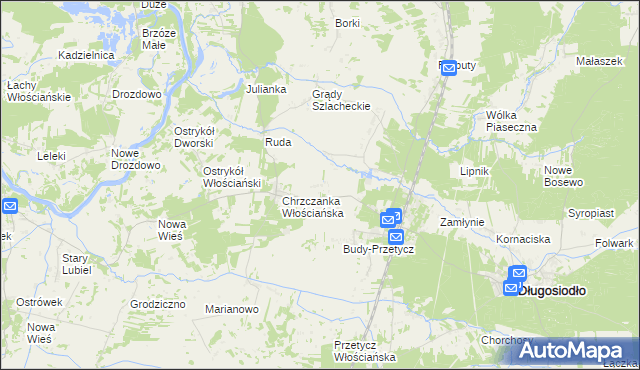 mapa Chrzczanka-Folwark, Chrzczanka-Folwark na mapie Targeo