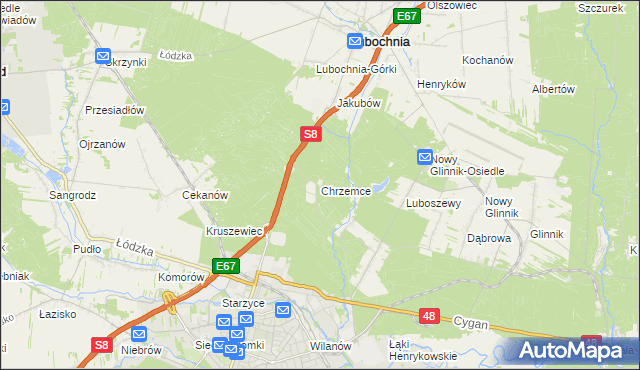 mapa Chrzemce, Chrzemce na mapie Targeo