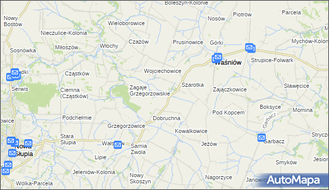 mapa Czajęcice, Czajęcice na mapie Targeo