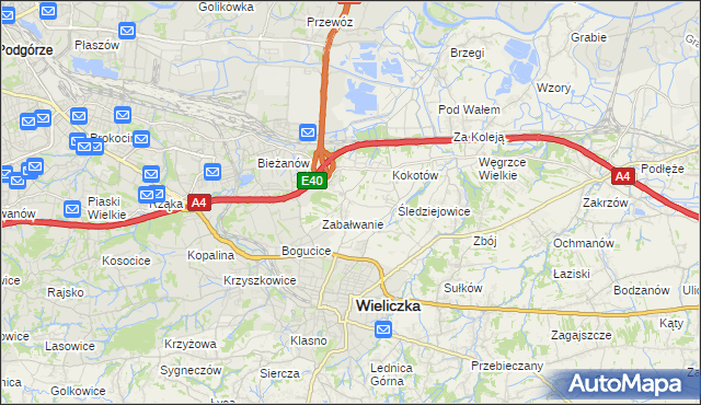 mapa Czarnochowice, Czarnochowice na mapie Targeo