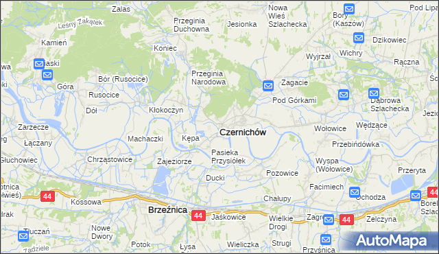mapa Czernichów powiat krakowski, Czernichów powiat krakowski na mapie Targeo