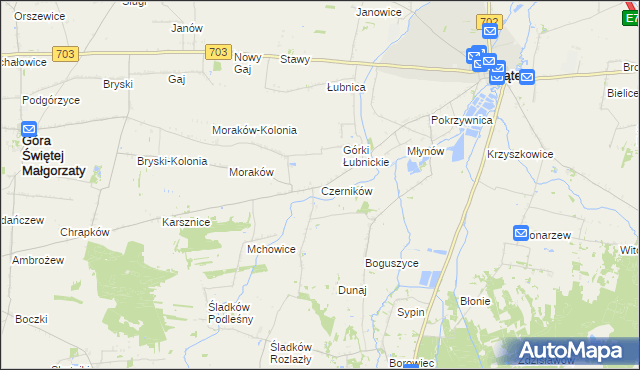 mapa Czerników gmina Piątek, Czerników gmina Piątek na mapie Targeo
