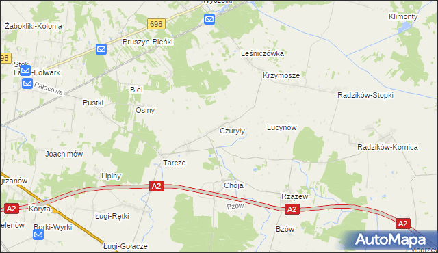 mapa Czuryły, Czuryły na mapie Targeo