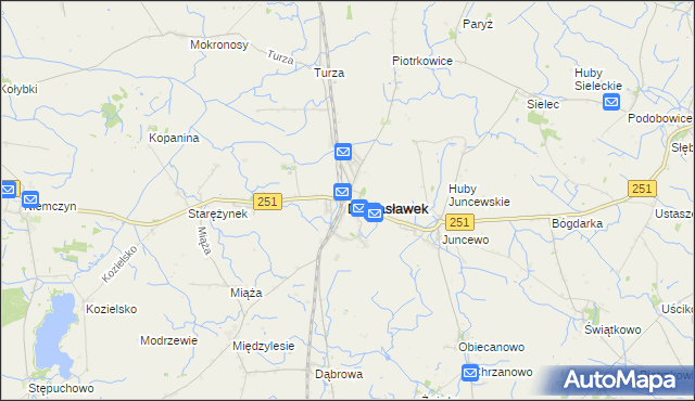 mapa Damasławek, Damasławek na mapie Targeo