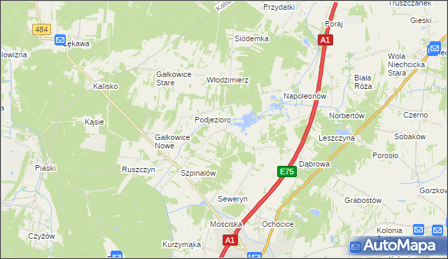mapa Danielów, Danielów na mapie Targeo