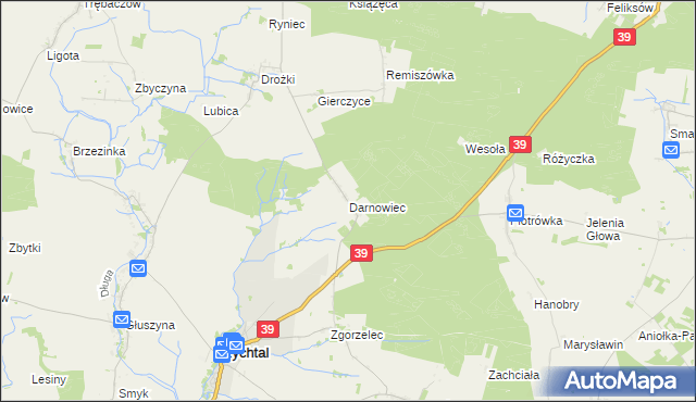 mapa Darnowiec, Darnowiec na mapie Targeo