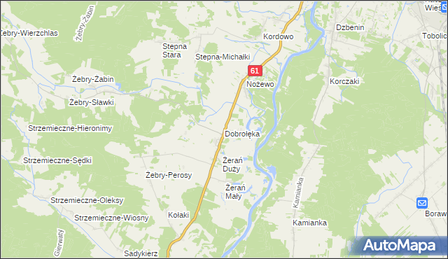 mapa Dobrołęka, Dobrołęka na mapie Targeo