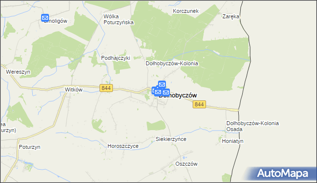 mapa Dołhobyczów, Dołhobyczów na mapie Targeo