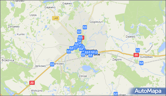 mapa Drawsko Pomorskie, Drawsko Pomorskie na mapie Targeo