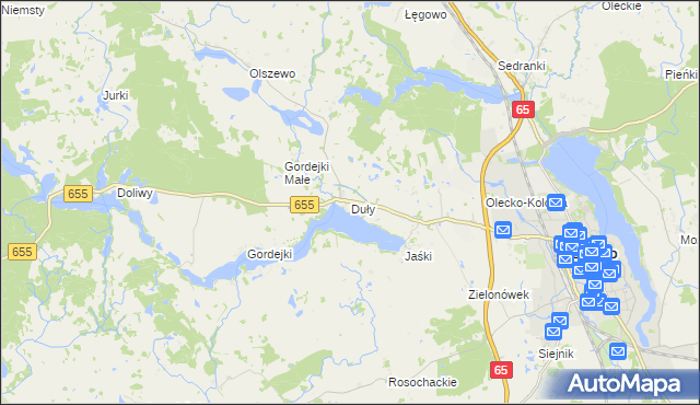 mapa Duły, Duły na mapie Targeo