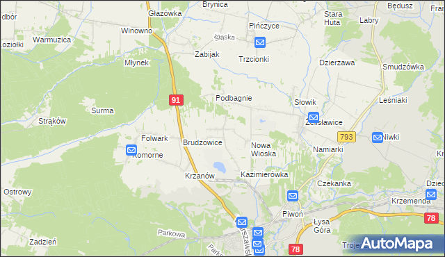 mapa Dziewki, Dziewki na mapie Targeo