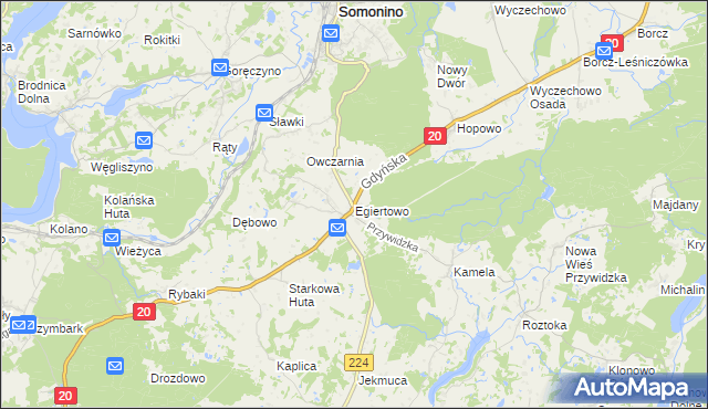 mapa Egiertowo, Egiertowo na mapie Targeo