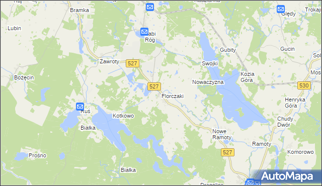 mapa Florczaki, Florczaki na mapie Targeo