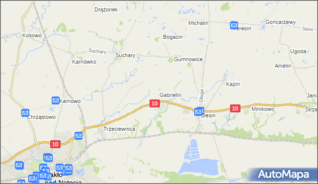 mapa Gabrielin, Gabrielin na mapie Targeo