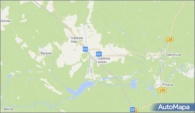 mapa Gądków Wielki, Gądków Wielki na mapie Targeo