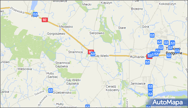 mapa Gaj Wielki, Gaj Wielki na mapie Targeo