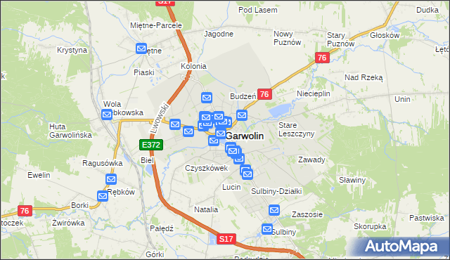 mapa Garwolin, Garwolin na mapie Targeo